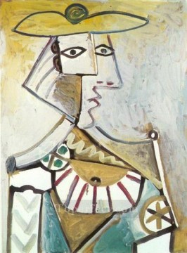 Bust with hat 1 1971 Pablo Picasso Oil Paintings